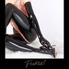 Elegant Kinky Faux Leather Wetlook Opera Gloves, elbow length - for cosplay play parties dominatrix