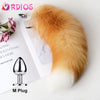 Exotic Detachable Real Fox Tail Metal Plug - Small, Medium, Large - Variety of Styles