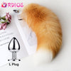 Exotic Detachable Real Fox Tail Metal Plug - Small, Medium, Large - Variety of Styles