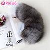 Exotic Detachable Real Fox Tail Metal Plug - Small, Medium, Large - Variety of Styles