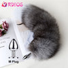 Exotic Detachable Real Fox Tail Metal Plug - Small, Medium, Large - Variety of Styles