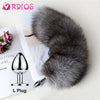 Exotic Detachable Real Fox Tail Metal Plug - Small, Medium, Large - Variety of Styles