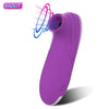 Vibrating Sucking Silicone Device in Purple or Pink