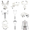 Bondage Metal Clamp With Metal Chain Clips Stimulation Massager