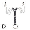 Bondage Metal Clamp With Metal Chain Clips Stimulation Massager