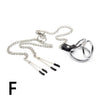 Bondage Metal Clamp With Metal Chain Clips Stimulation Massager