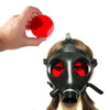 Ftshist Half-Face Silica Gel Gas Mask Fetish Latex Breathing Bag Rubber Tube Accessory SM Conquer Choking Headgear Cosplay Wear