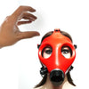 Ftshist Half-Face Silica Gel Gas Mask Fetish Latex Breathing Bag Rubber Tube Accessory SM Conquer Choking Headgear Cosplay Wear