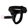 Double Ended dong Harness DP Strap on with 18.5cm L beaded plug in black or purple single or double headed small medium