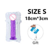 Huge Realistic Suction Cup Big Jelly Plug for Lesbian Woman in XS, S, M, L, XL, XXL and Various Colors: transparent, purple, black, flesh