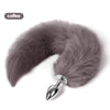 Tail Decorative Furry Plug - 3 Tail Designs in S M L - fox, bunny/ball, fluffy long tail, or metal plug alone