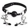 Fantasy Nipple Clamps Neck Collar Bondage