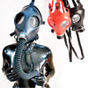 Ftshist Cosplay Choking Headgear Fetish Gas Breathing Mask Breathing Tube And Canister Suit Latex Clothing Accessories